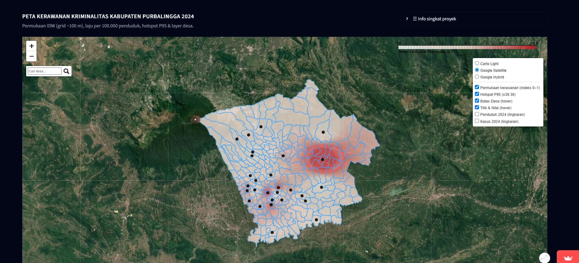 Peta Kerawanan Kriminalitas Purbalingga screenshot